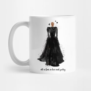 All is fair in love and poetry aesthetic watercolour Mug